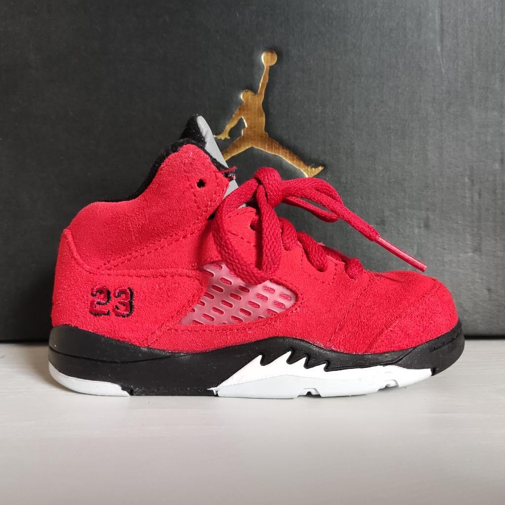 Nike AIr Jordan 5 Retro Kids Raging Bull maat 23,5, Jongen of Meisje, Schoenen, Ophalen of Verzenden, Zo goed als nieuw