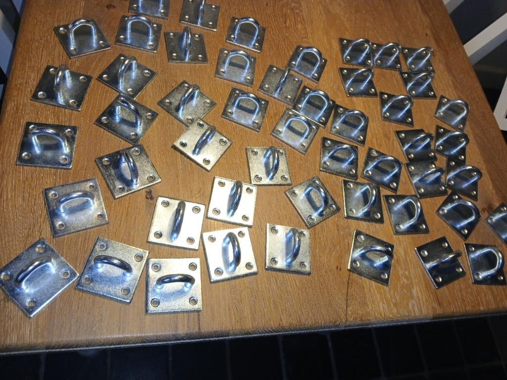 50 st. nieuwe oogplaat verzinkt, Ophalen of Verzenden, Nieuw, Overige typen