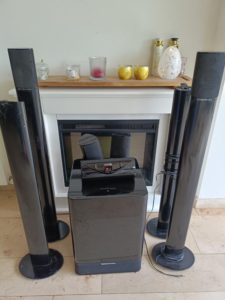 Harman Kardon Home Cinema Set met Subwoofer en Satellieten, Gebruikt, 70 watt of meer, 5.1-systeem, Overige spelers