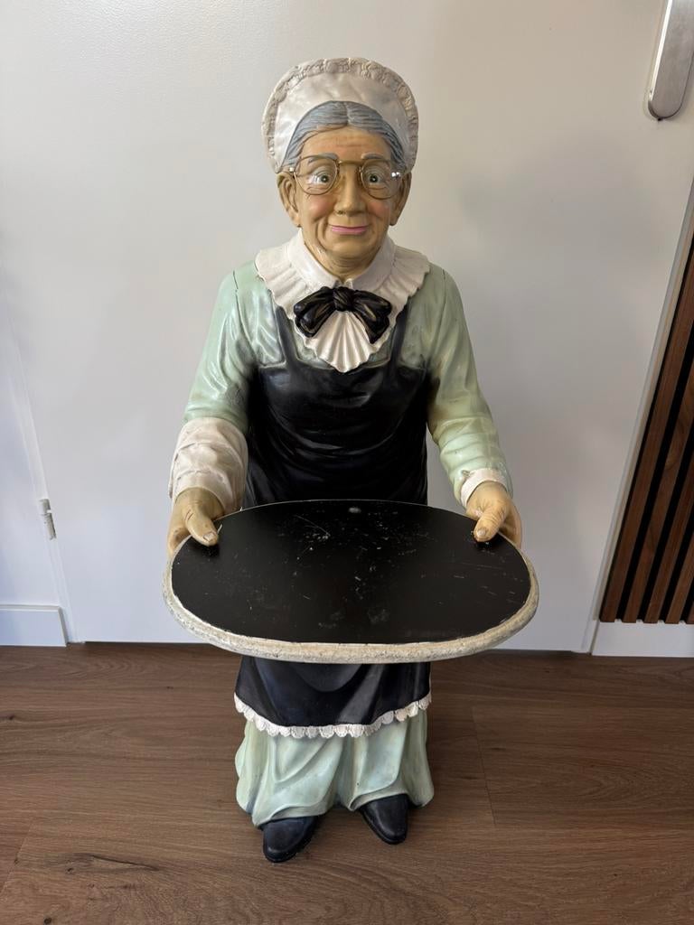 Decoratief beeld , ouderwetse oma/winkeljuffrouw, Verzamelen, Beelden en Beeldjes, Ophalen, Zo goed als nieuw, Mens
