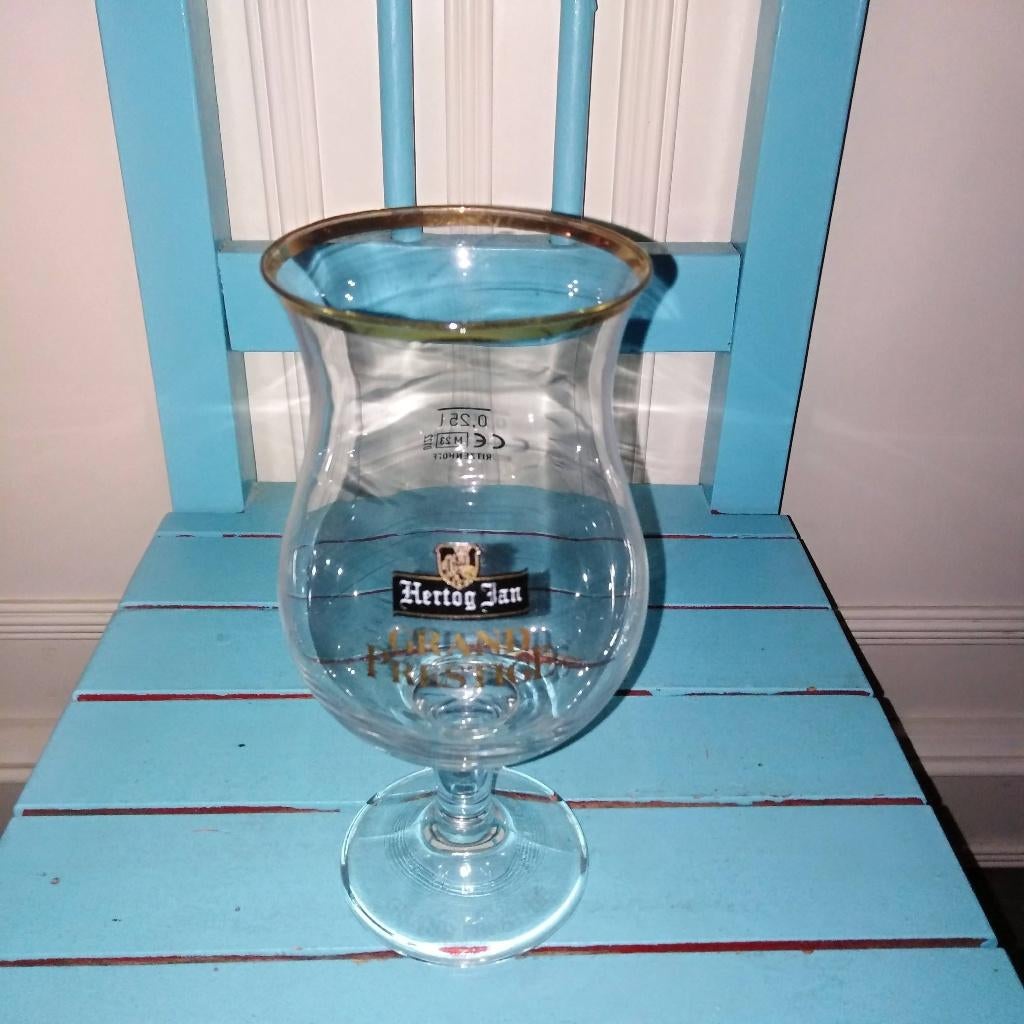 Hertog Jan bierglazen 4 stuks, Ophalen, Gebruikt, Glas of Glazen, Hertog Jan