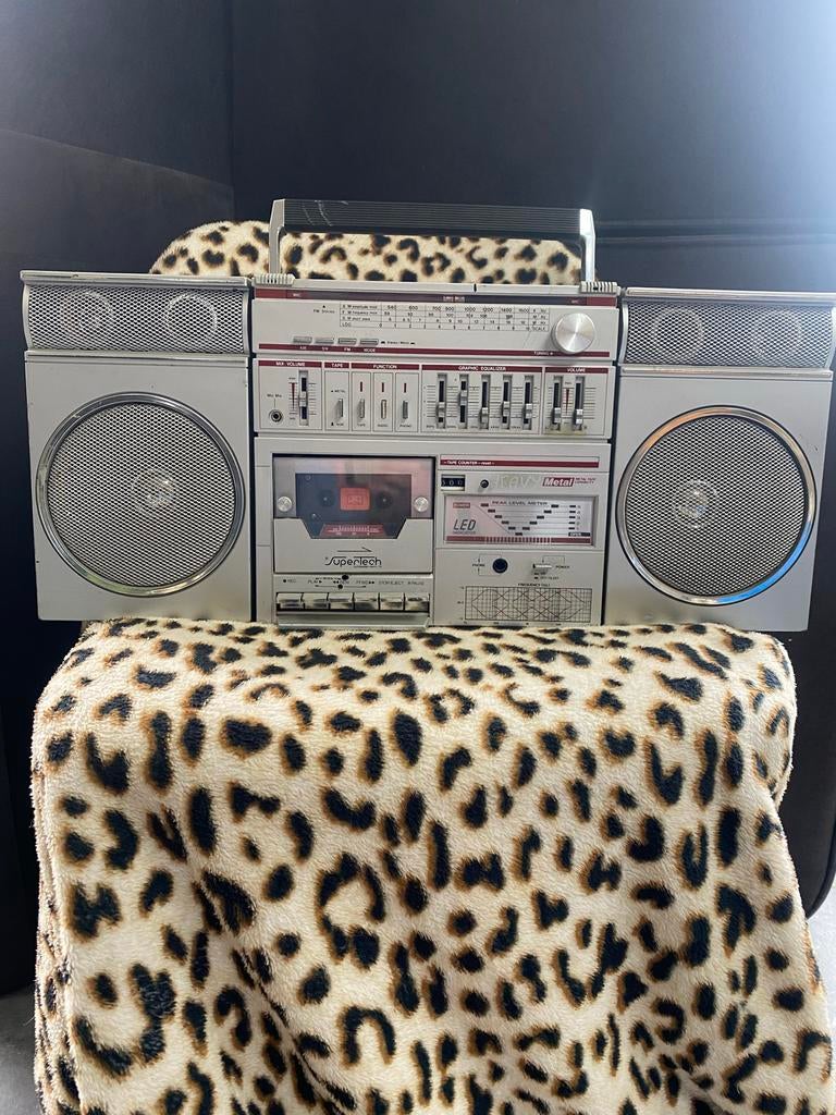 80s boombox / ghettoblaster Supertech, Ophalen of Verzenden