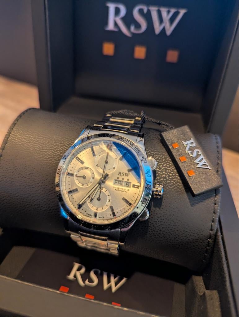 Nieuw Zwitsers RSW horloge, Overige merken, Staal, Polshorloge, Nieuw