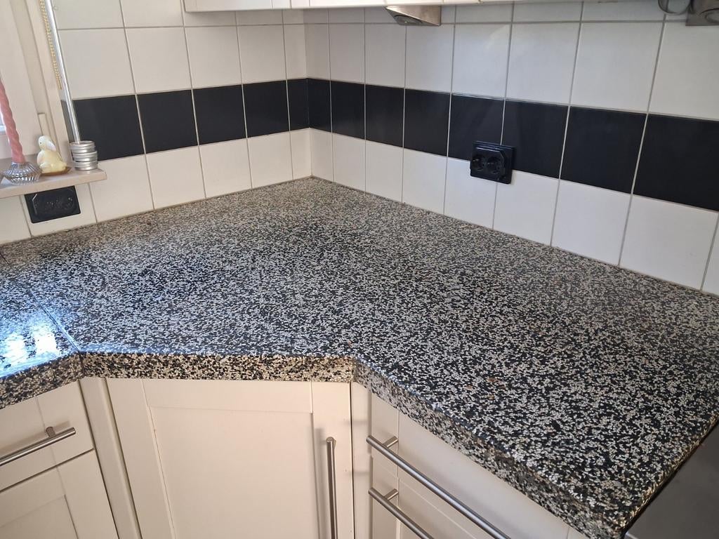 Granieten aanrechtblad in 3 delen., Ophalen, Gebruikt, Overige kleuren, Overige typen