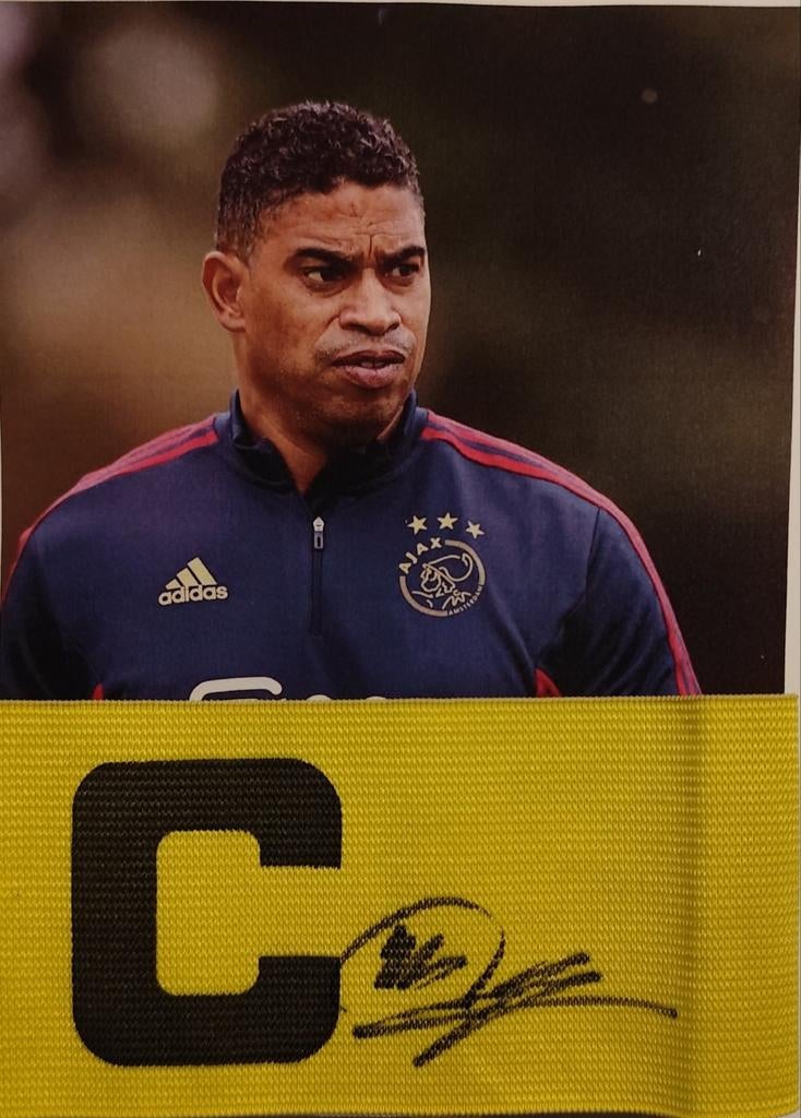 Gesigneerde aanvoerdersband van Reiziger (Ajax), Sport en Fitness, Voetbal, Verzenden, ., Zo goed als nieuw, .