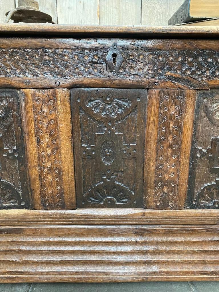 Prachtige antieke dekenkist Franse kist speelgoedkist, Antiek en Kunst, Ophalen