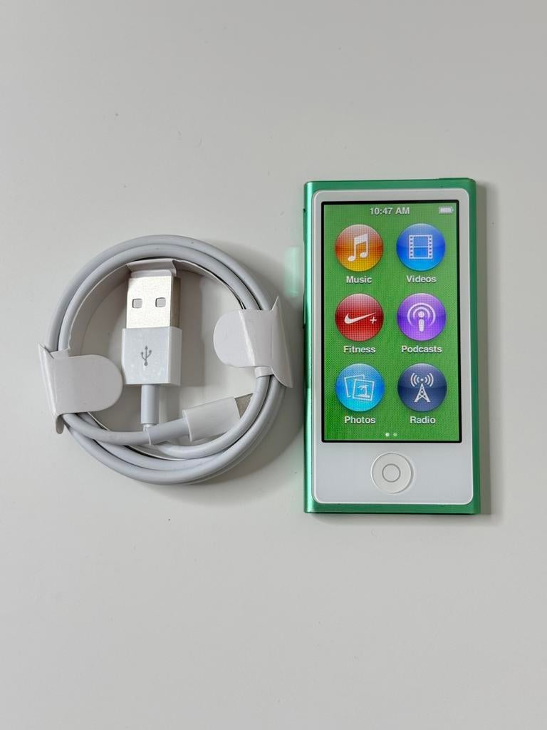 Apple iPod Nano 7 Groen 16GB, Audio, Tv en Foto, Mp3-spelers | Apple iPod, Gebruikt, Classic, Ophalen of Verzenden, Zilver