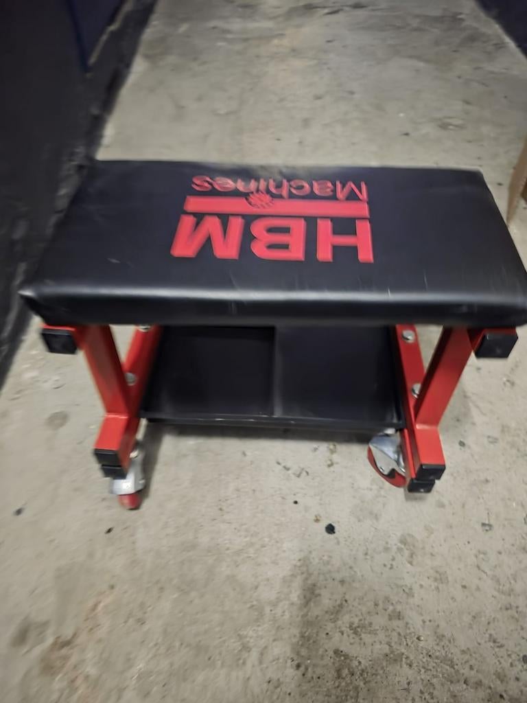 HBM Machines Rijstoel / Werkbankkruk op wielen, Ophalen of Verzenden, Gebruikt