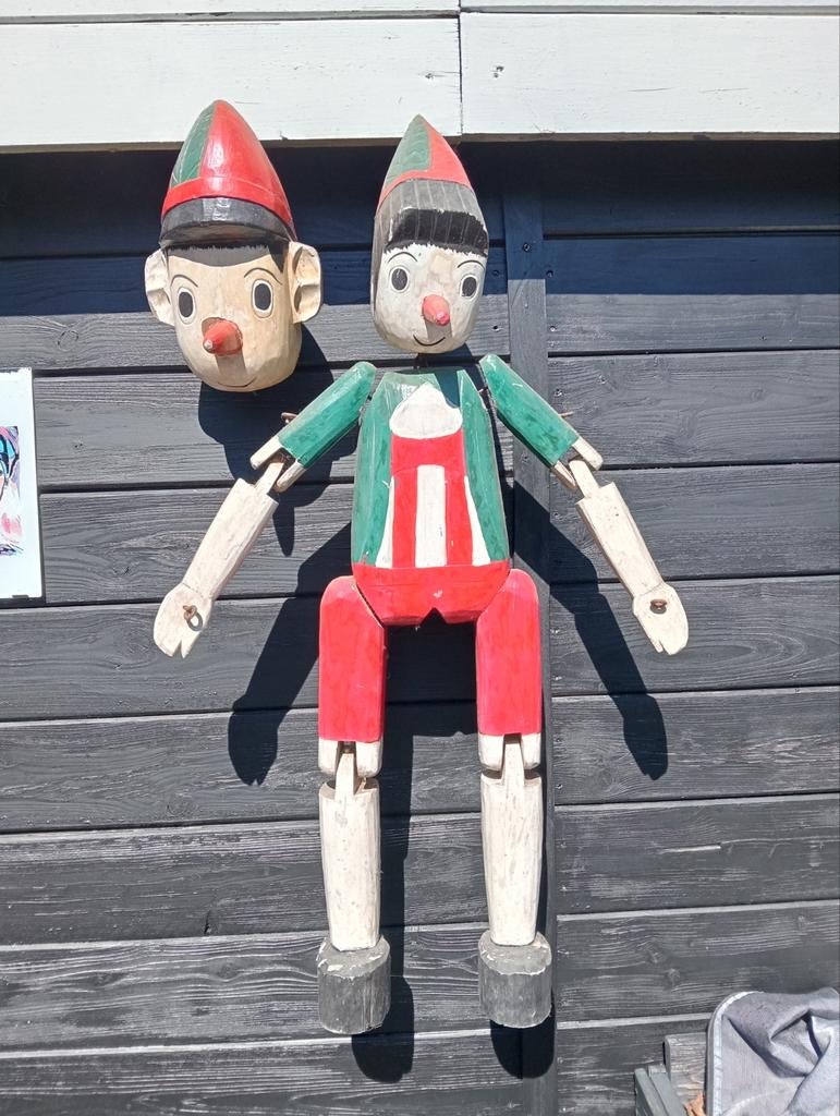 Houten Pinokkio pop - Decoratie, Ophalen