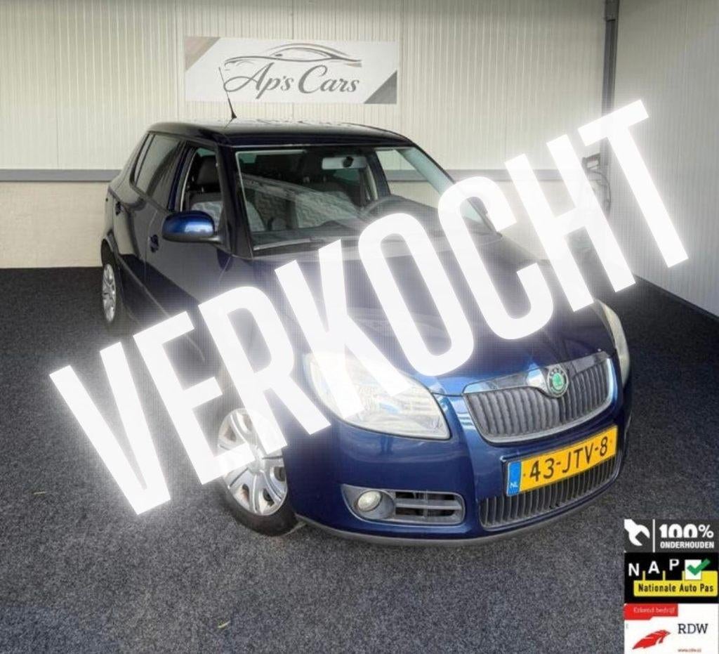 Skoda Fabia 1.4 16V Tour 63KW 2009 Blauw NAP *VERKOCHT*, Auto's, Voorwielaandrijving, Adaptive Cruise Control, 15 km/l, 40 €/maand