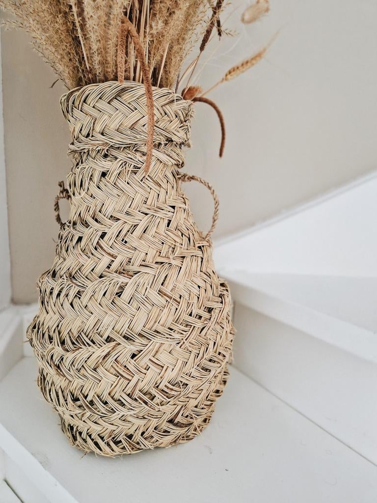 NIEUW! Zeegras kruik uit Marokko, Overige materialen, Overige kleuren, 50 tot 75 cm, Ophalen of Verzenden