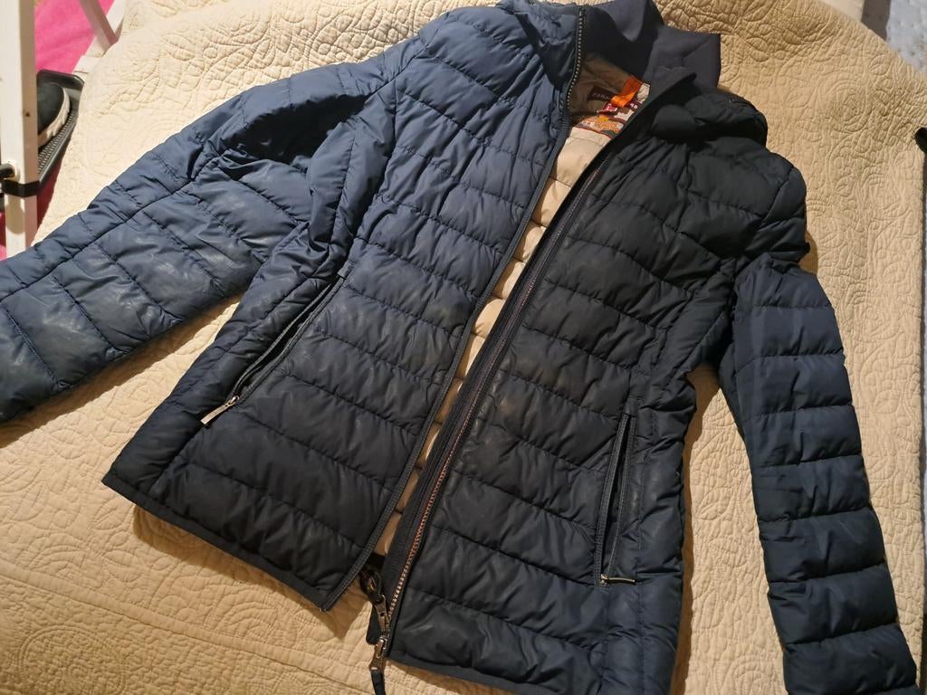 Donkerblauwe gewatteerde jas, Ophalen, Blauw, Parajumpers, Zo goed als nieuw