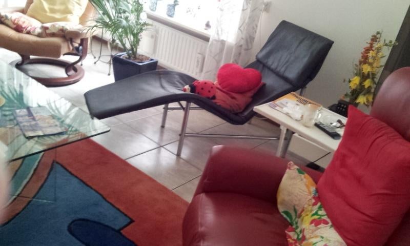 Zwarte Designstoel  ligmodel, Huis en Inrichting, Stoelen, Ophalen, Kan eigenlijk overal bij staan, Zwart, Overige materialen