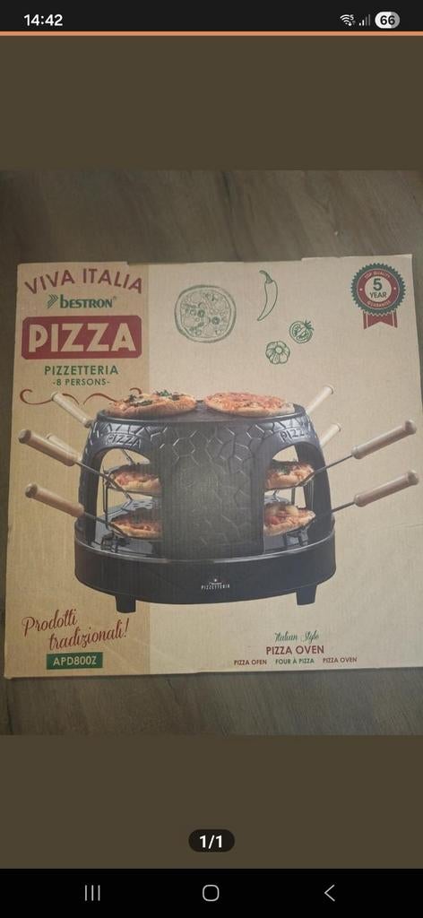 NIEUW IN DOOS PIZZARETTE 8 persoons, Witgoed en Apparatuur, Gourmetstellen, Ophalen of Verzenden, Nieuw, 4 t/m 7 personen