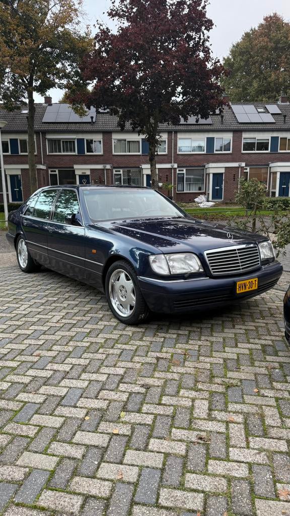 Mercedes S600 SEL W140 V12 126500 km Een zeldzame auto, Auto's, Mercedes-Benz, Achterwielaandrijving, 394 pk, 12 cilinders, Blauw