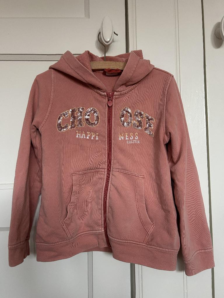 S.Oliver vest met capuchon - Maat 128, Meisje, Trui of Vest, Ophalen of Verzenden, Zo goed als nieuw