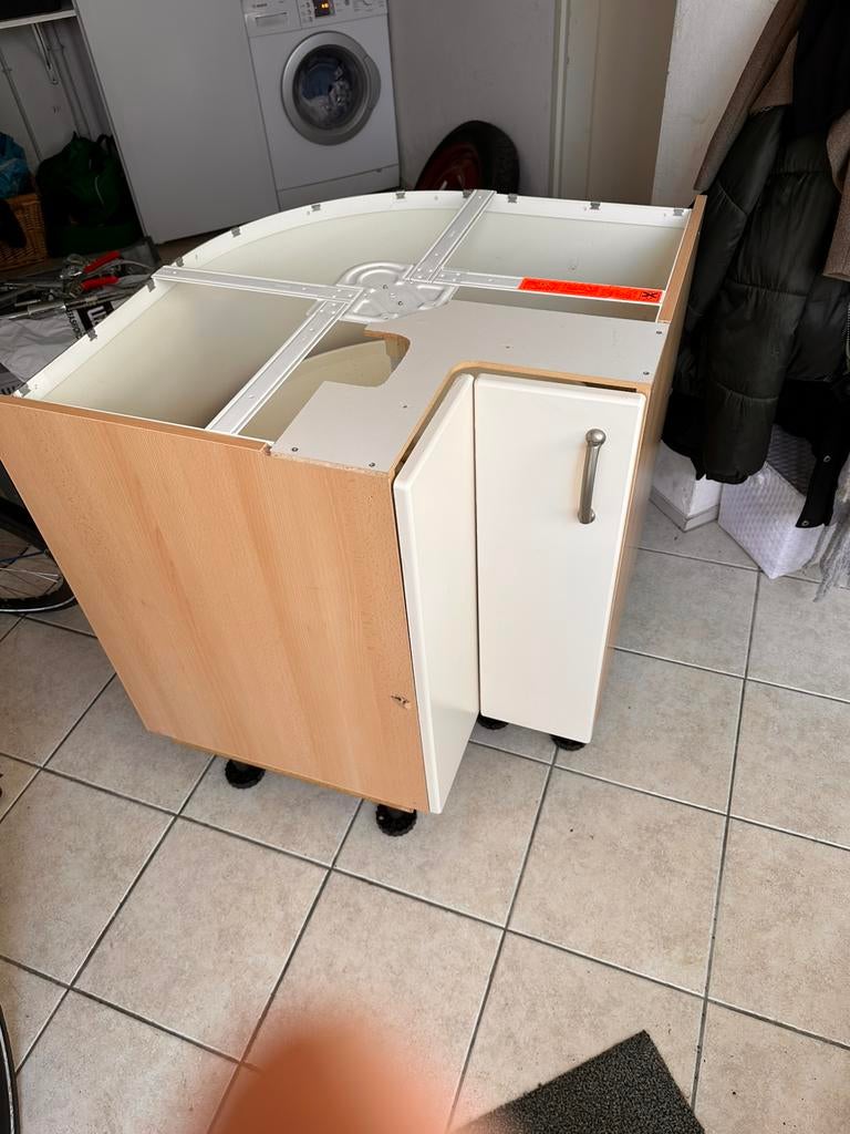 Keukenkast hoek met draaiplateau voor pannen hoekkast, Huis en Inrichting, Keuken | Keukenelementen, Ophalen, 75 cm of meer, 50 tot 100 cm