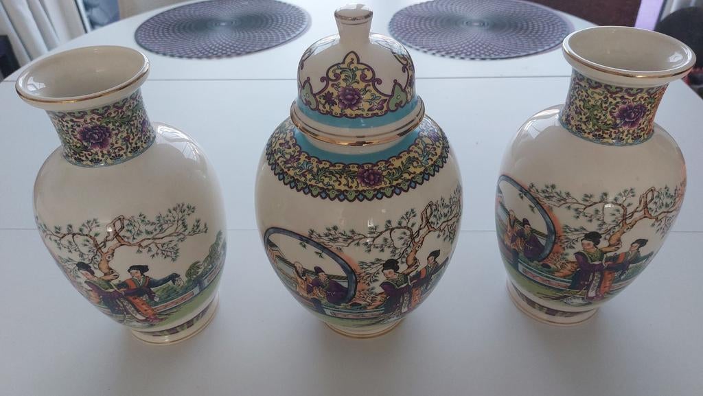 Set van 3 Chinese vazen, chinees kaststel., Ophalen of Verzenden