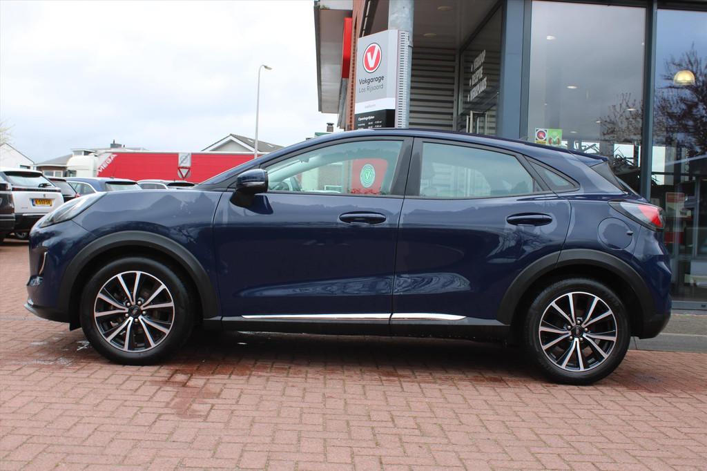 FORD Puma 1.0i Ecoboost Hybrid *Titanium* | Carplay | Naviga, Stof, Blauw, Origineel Nederlands, Hybride Elektrisch/Benzine