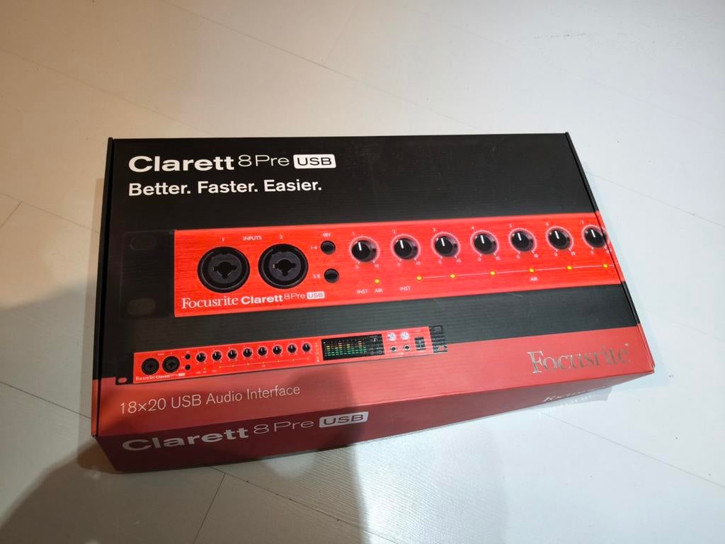 Focusrite Clarett 8 Pre USB interface inclusief doos - nieuw, Ophalen, Zo goed als nieuw