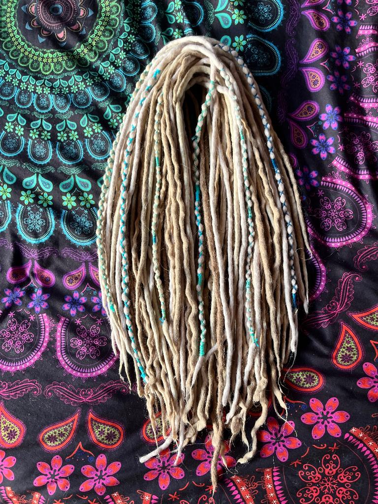 55 super zachte Alpaca wol dreads ca. 50-55cm lang 195€, Ophalen of Verzenden, Nieuw, Overige typen