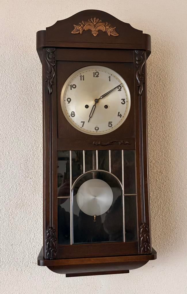 Antieke regulateur wandklok, Antiek en Kunst, Antiek | Klokken, Ophalen