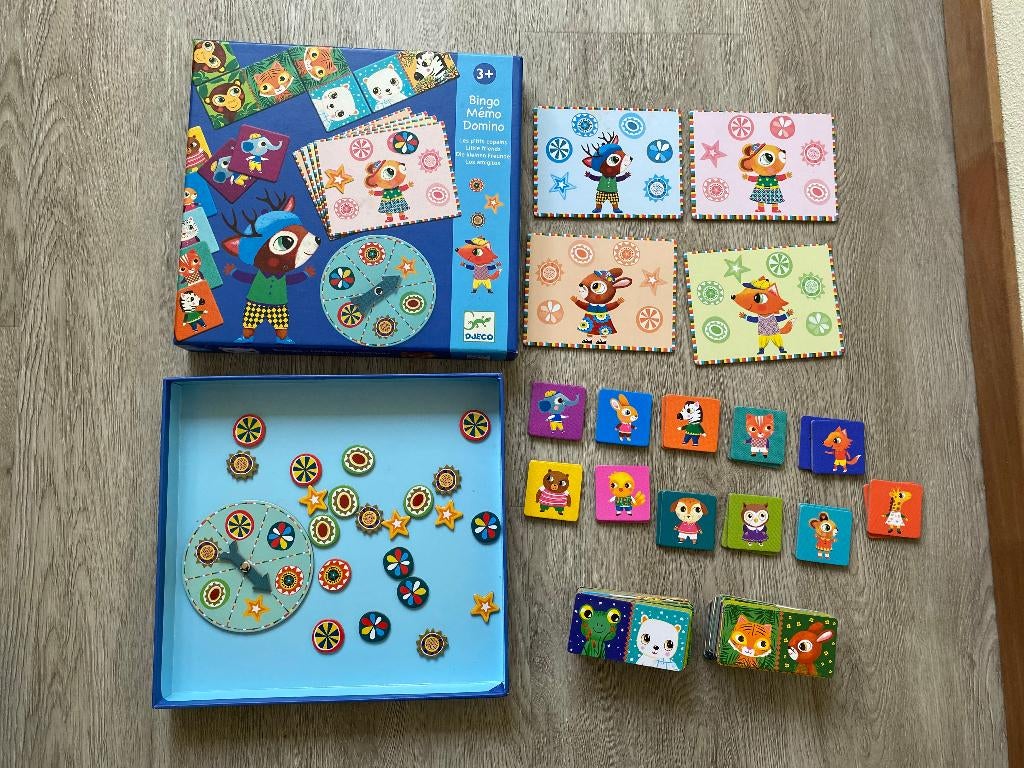 Djeco bingo / memo / domino, Ophalen of Verzenden, Gebruikt