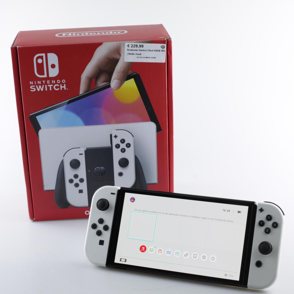 Nintendo Switch OLED 64GB Wit | Nette staat, Nintendo, Zo goed als nieuw, Support@nintendo.com, 11-1 Hokotate-cho, Kamitoba, Minami-ku
Kyoto 601-8501
Japan