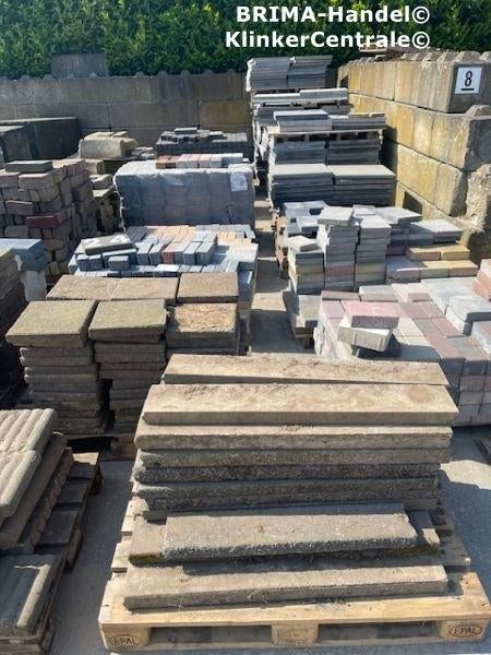 250m2 restanten bestratingsmaterielen, klinkers tegels, Tuin en Terras, Ophalen, Gebruikt, Klinkers, 10 m² of meer