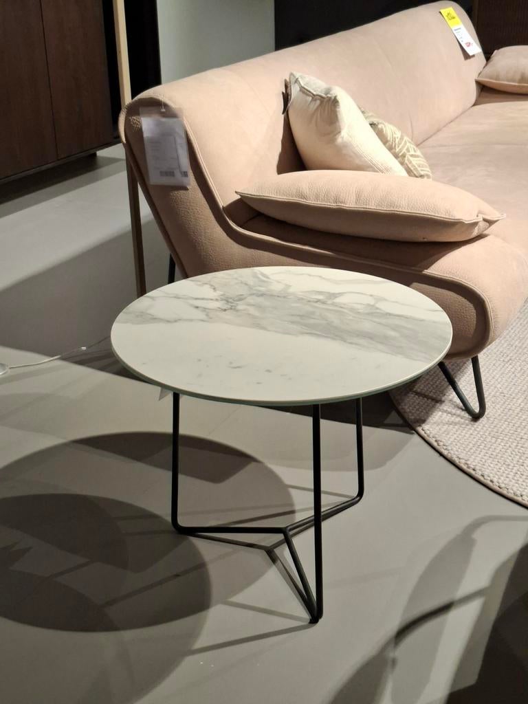 Showroommodel Montel Bijzettafel Duke keramiek, Huis en Inrichting, Tafels | Bijzettafels, Minder dan 55 cm, Rond, Nieuw, Ophalen