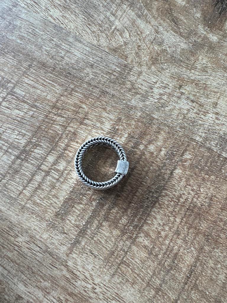 Buddha to Buddha Barbara Dubbel Ring Zilver Maat 18, Sieraden, Tassen en Uiterlijk, Ringen, 18 tot 19, Gebruikt, Ophalen of Verzenden