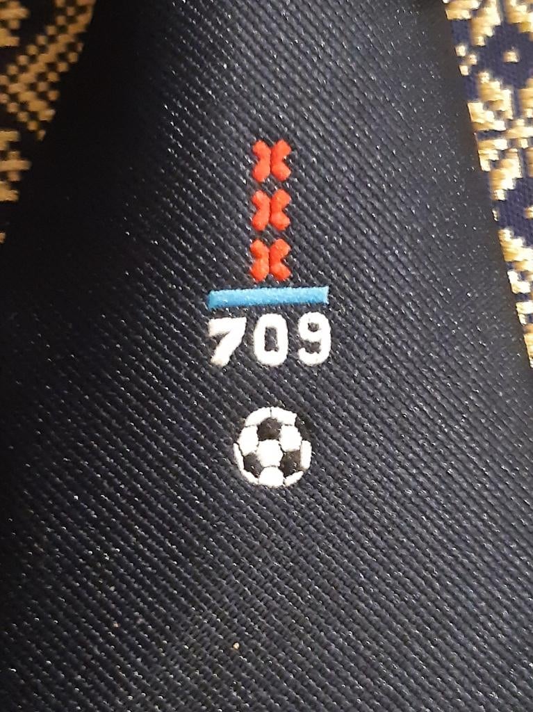 Amsterdam 709 Voetbaltoernooi 1984 stropdas blauw, Ophalen of Verzenden, Nieuw, Gebruiksvoorwerp
