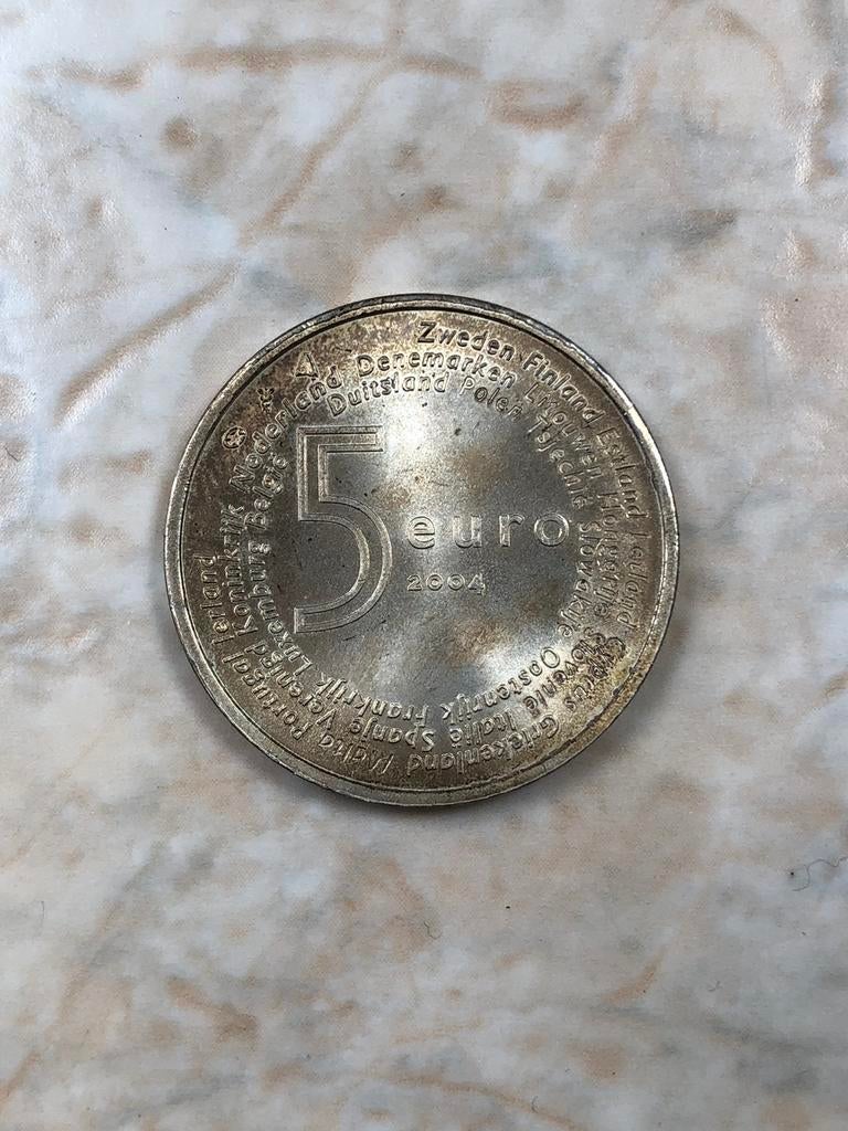 5 euro 2004, zilver, Europamunt., Verzenden, Koningin Beatrix, Zilver, Euro's