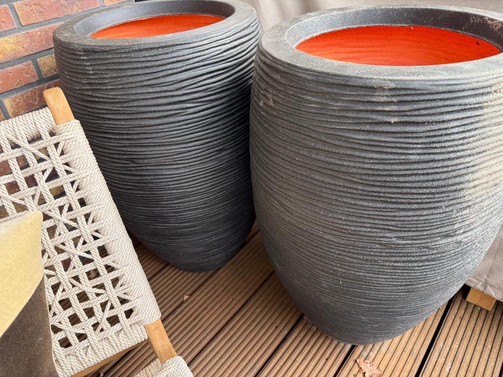 Bloempot zwart van het merk Elho, Ophalen, Kunststof, Gebruikt, 40 cm of meer