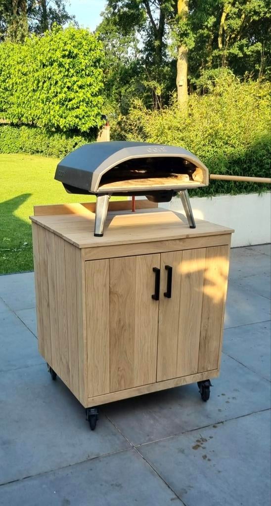 Unieke handgemaakt eiken Ooni Pizza oven tafel, Napoleon, Nieuw, Ophalen of Verzenden, Gas