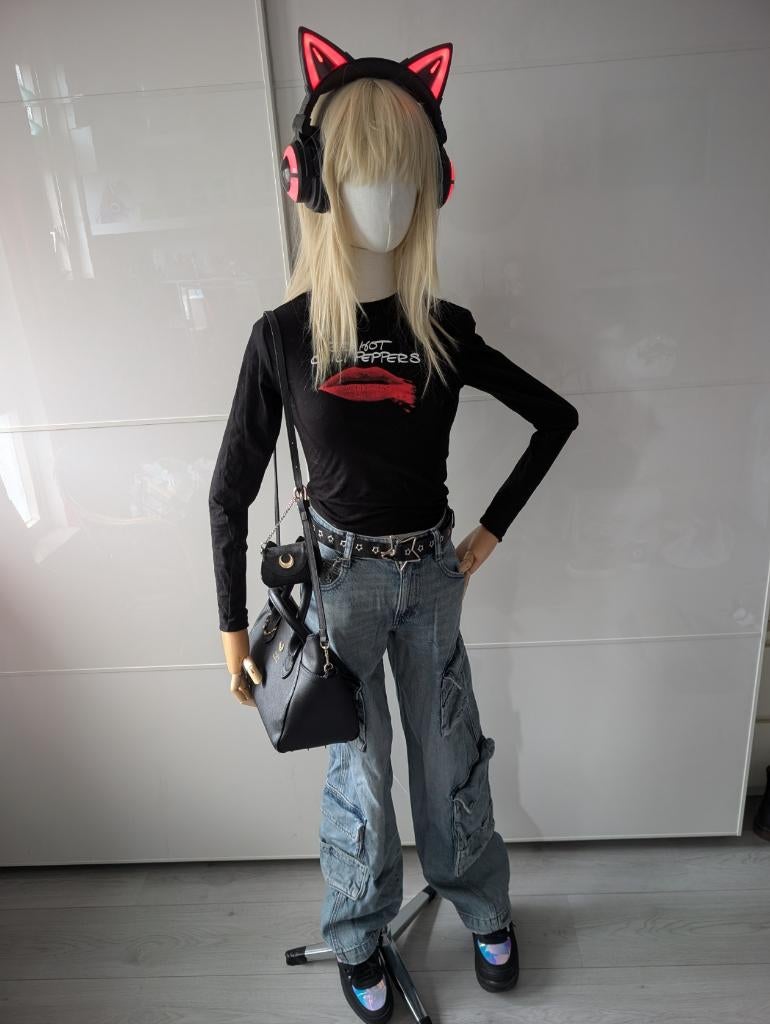 Red Hot Chili Peppers Top | Zwart Longsleeve | Grunge & Rock, Kleding | Dames, Zwart, Ophalen of Verzenden, Zo goed als nieuw