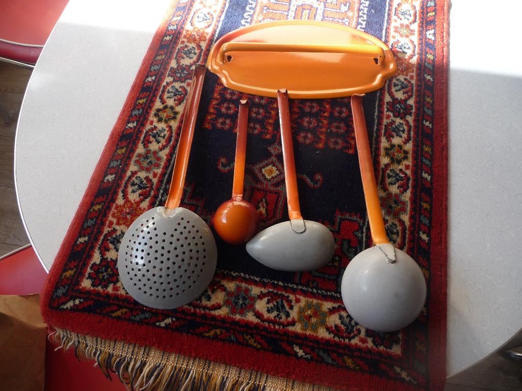 emaille setje lepels, Ophalen of Verzenden