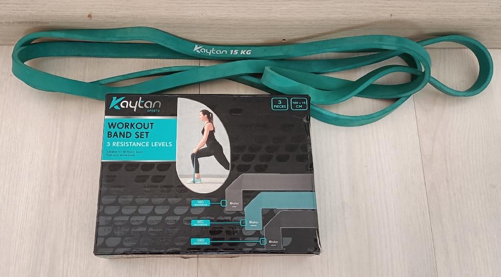 Kaytan Workout Banden Set - 4 Weerstandsniveaus (tot 15 KG), Ophalen, Nieuw, Buik, Weerstandband