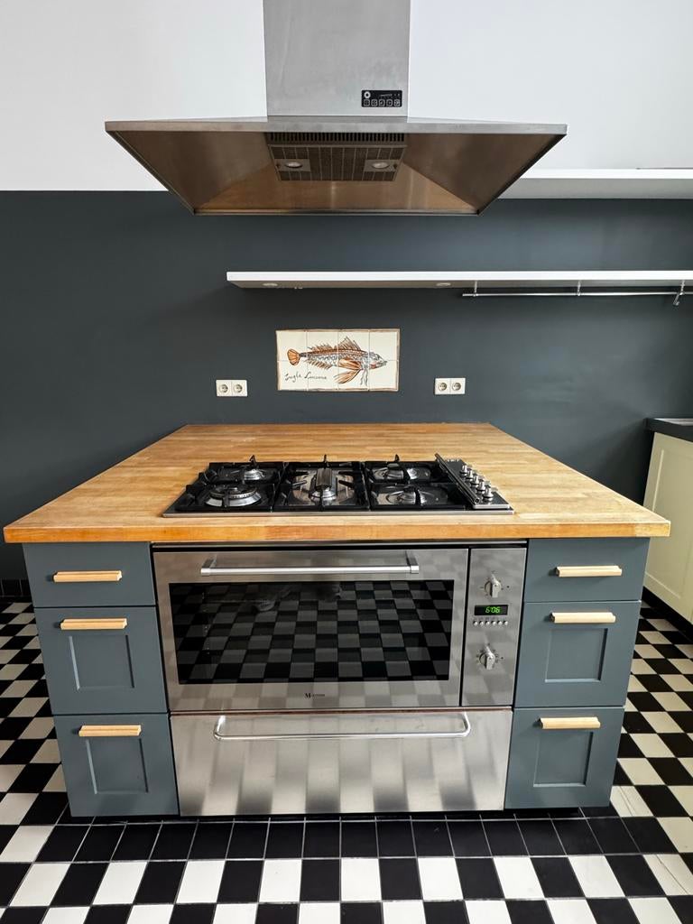 Keuken met kookeiland en afzuigkap - gratis afhalen, Ophalen, Gebruikt, Overige typen, Hout