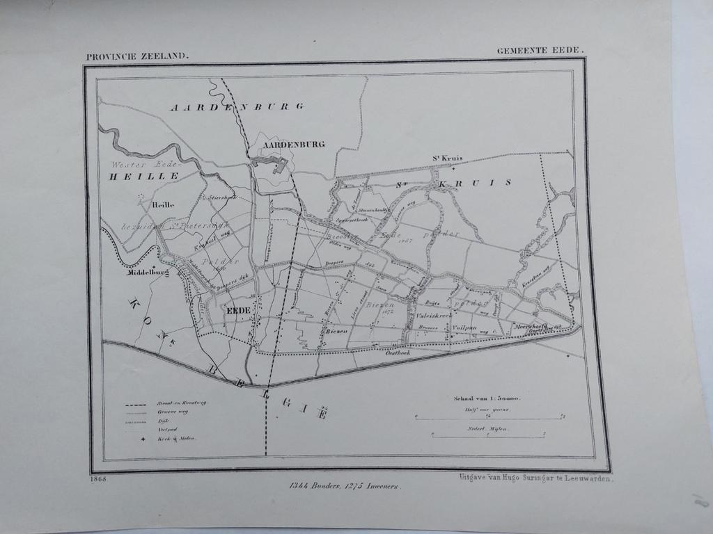 18 / Eede Aardenburg Middelburg Litho 1868 van J. Kuyper, Ophalen of Verzenden