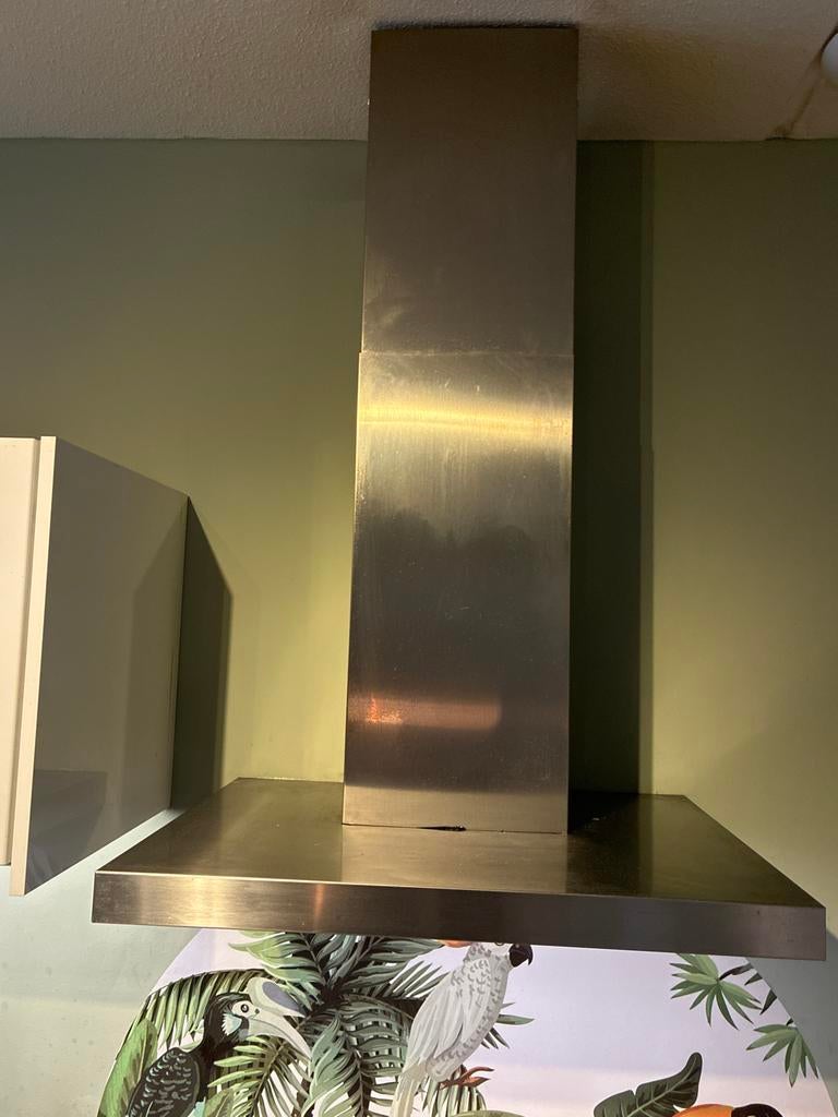 Afzuigkap RVS 97x70 cm wegens verhuizing, Witgoed en Apparatuur, Afzuigkappen, Ophalen, Gebruikt, Vrijstaand, Wandschouwkap