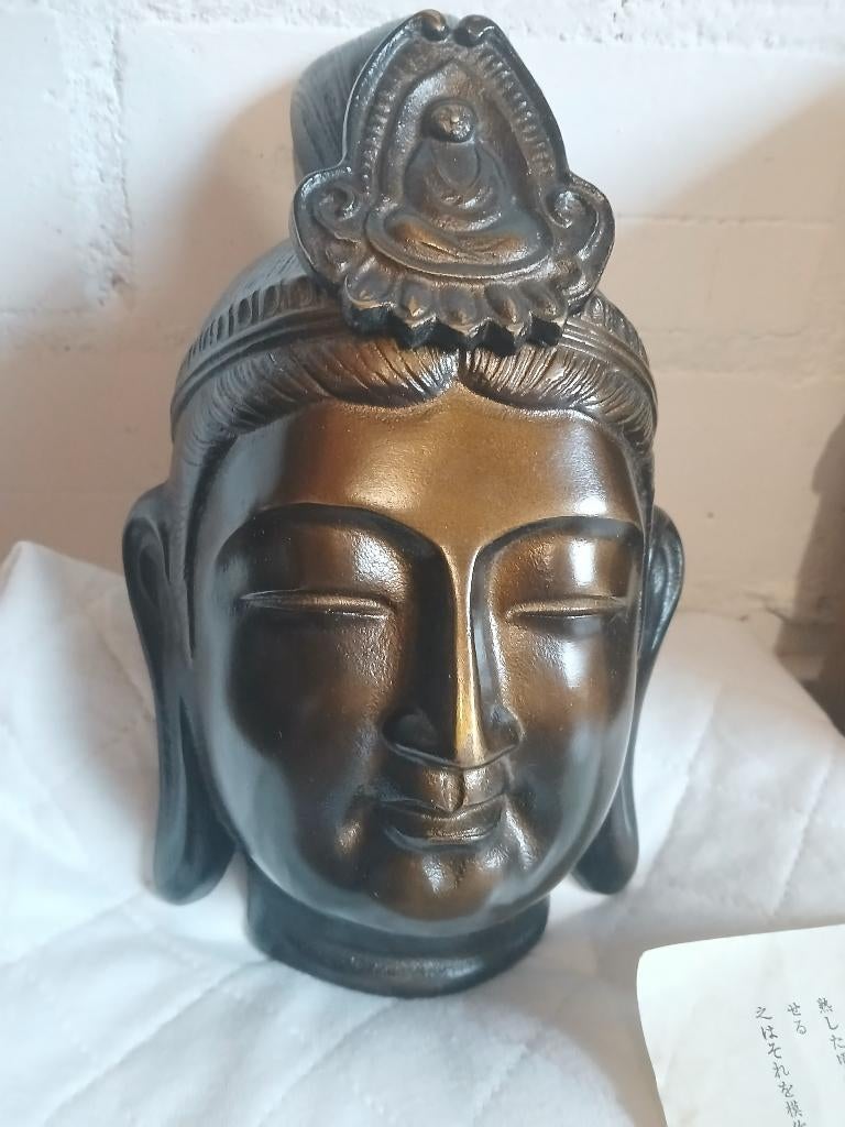 Japans Vintage Boeddha gezicht St. Kannon Kakurin