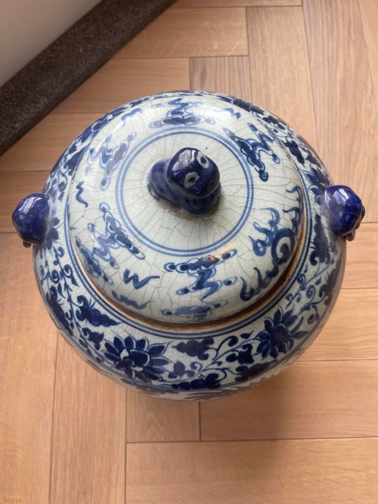 Grote Chinese pot met deksel, Antiek en Kunst, Ophalen