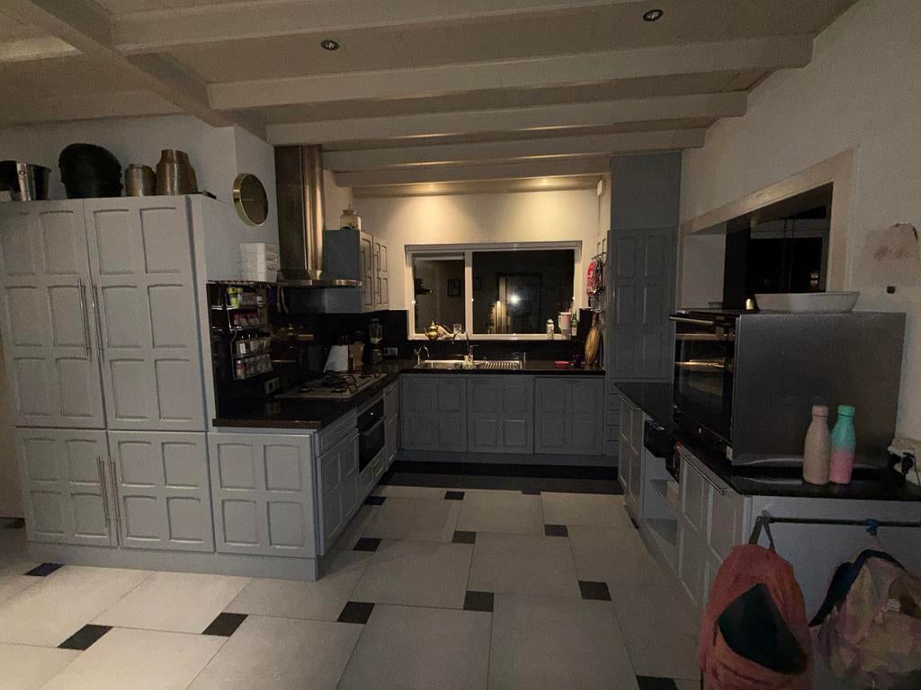 Complete keuken met graniet blad en inbouwapparatuur, Ophalen, Gebruikt, Hoekkeuken, Graniet of Steen