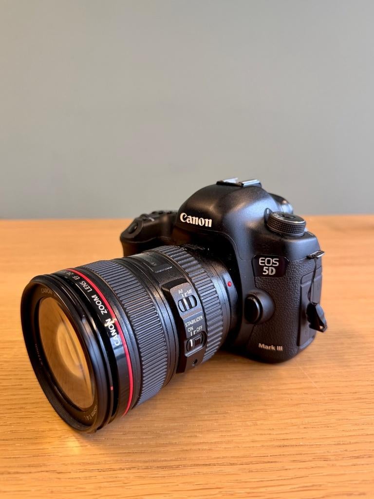 Canon 5D Mark III + 24-105mm L-lens | Compleet pakket, Audio, Tv en Foto, Fotocamera's Digitaal, Ophalen, Gebruikt, Spiegelreflex