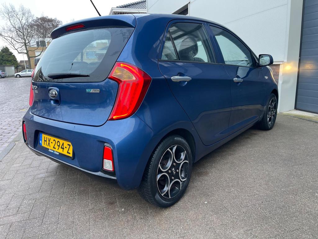 Kia Picanto 1.0 CVVT DynamicLine/Cruise-c/Climate-c/Dealer-o, Auto's, Kia, Voorwielaandrijving, Euro 5, Gebruikt, Blauw