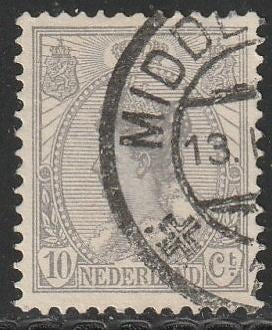 Nederland 1922 81 Wilhelmina 10c, Gest Middelburg, Postzegels en Munten, Postzegels | Nederland, Ophalen of Verzenden, T/m 1940