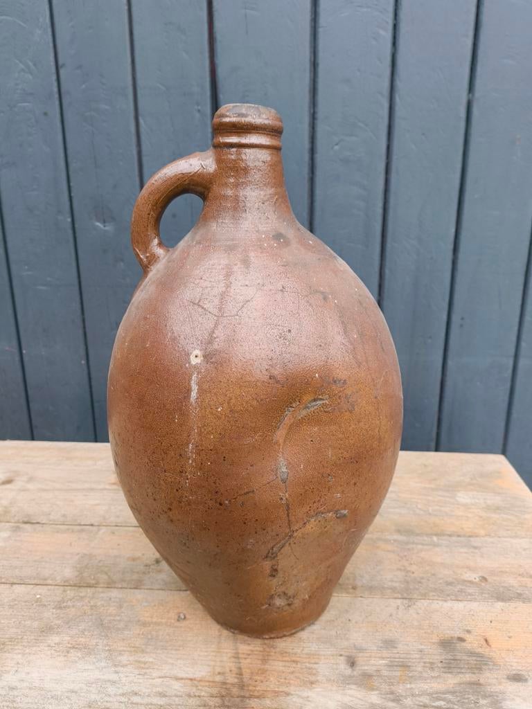 Antieke steengoed aardewerk kruik groot, Antiek en Kunst, Ophalen of Verzenden