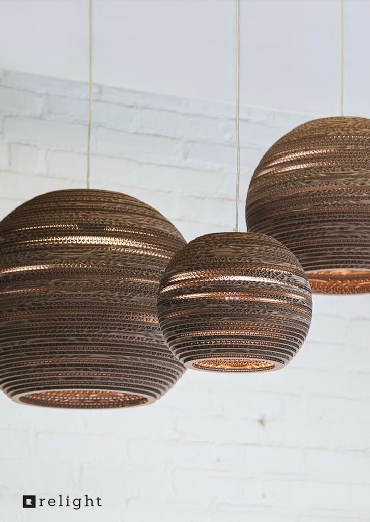Super hippe kartonnen hanglampen Relight 2 stuks, Huis en Inrichting, Lampen | Hanglampen, Ophalen, Nieuw, Minder dan 50 cm