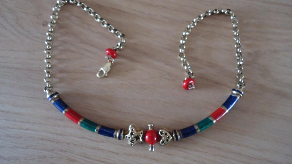 Goud op zilver gemerkte ketting ketting, Sieraden, Tassen en Uiterlijk, Kettingen, Ophalen of Verzenden, Zo goed als nieuw, Goud